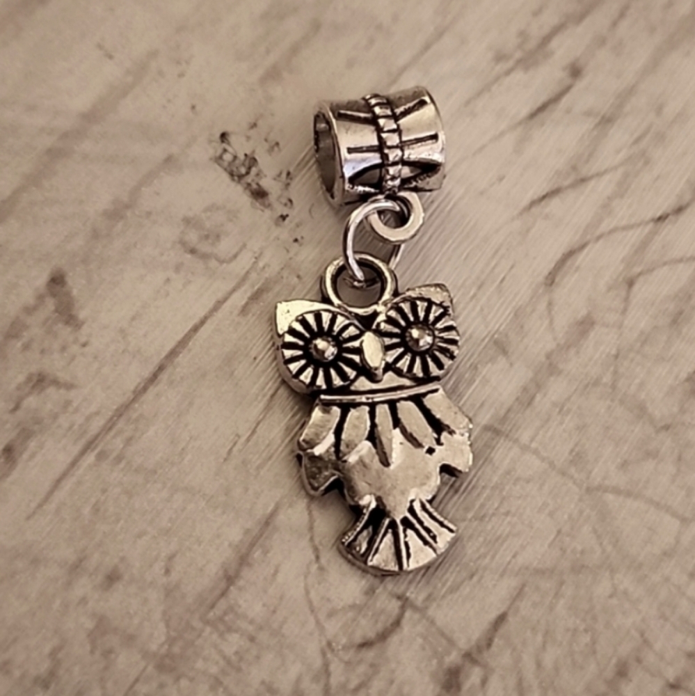 OWL  6 Charm for European Style Bracelets Fits Pandora Systems